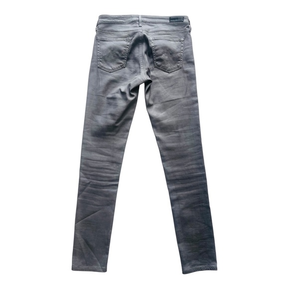 AG Adriano Goldschmied Women's Gray Skinny Lamb Leather Denim Jeans Size 26 - Picture 4 of 13